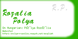 rozalia polya business card